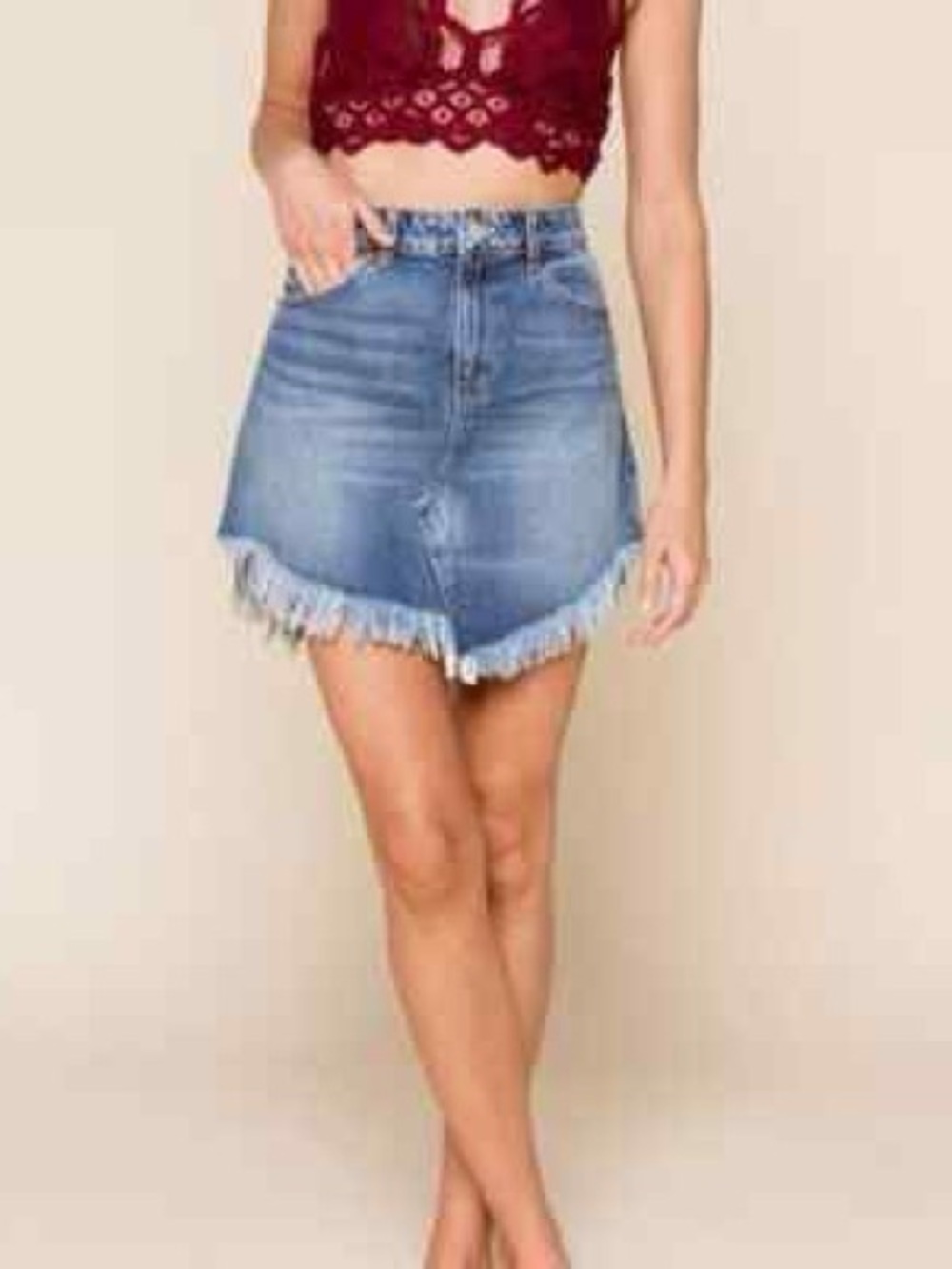 Free People Bailey Denim skirt